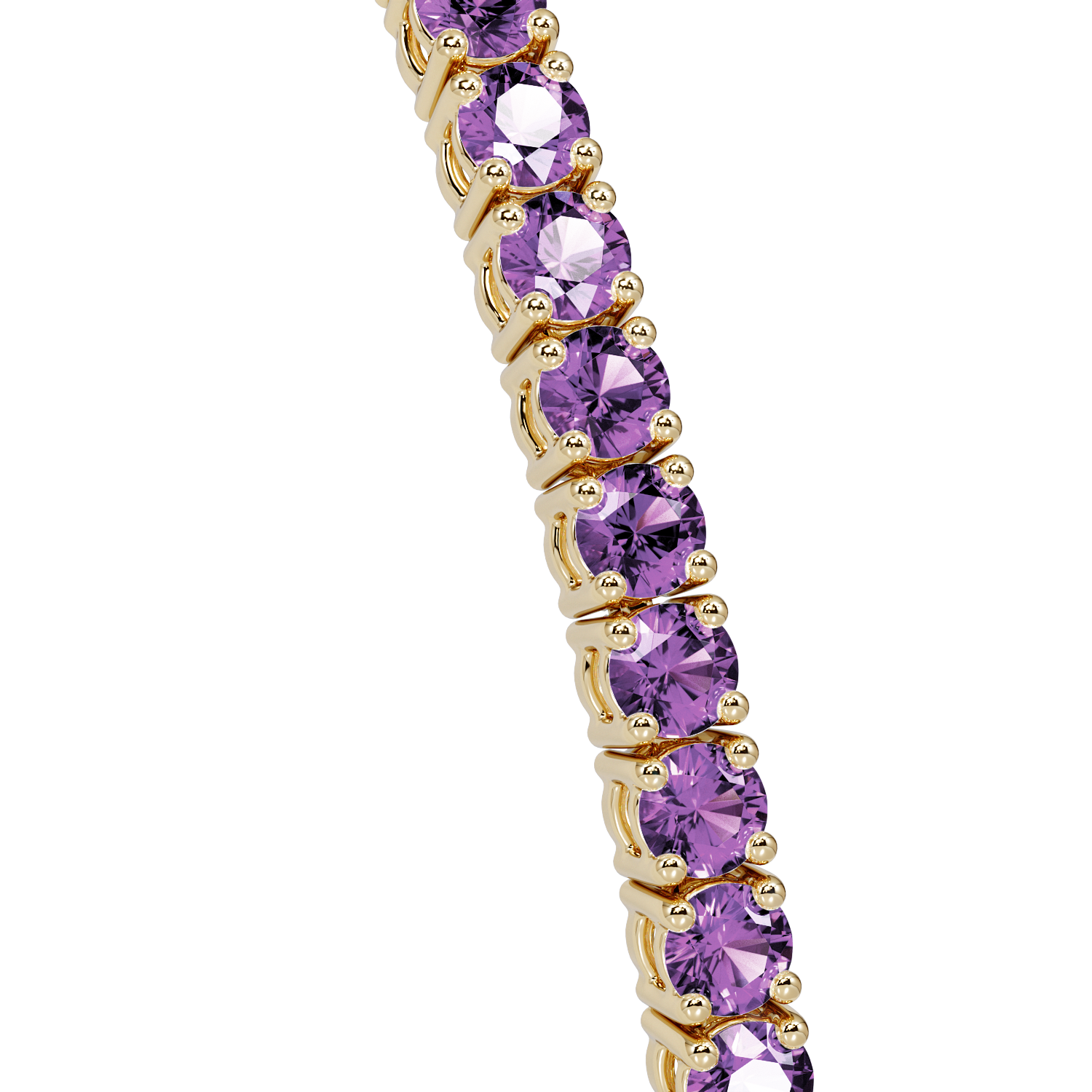 Tennisarmband violetter Saphir