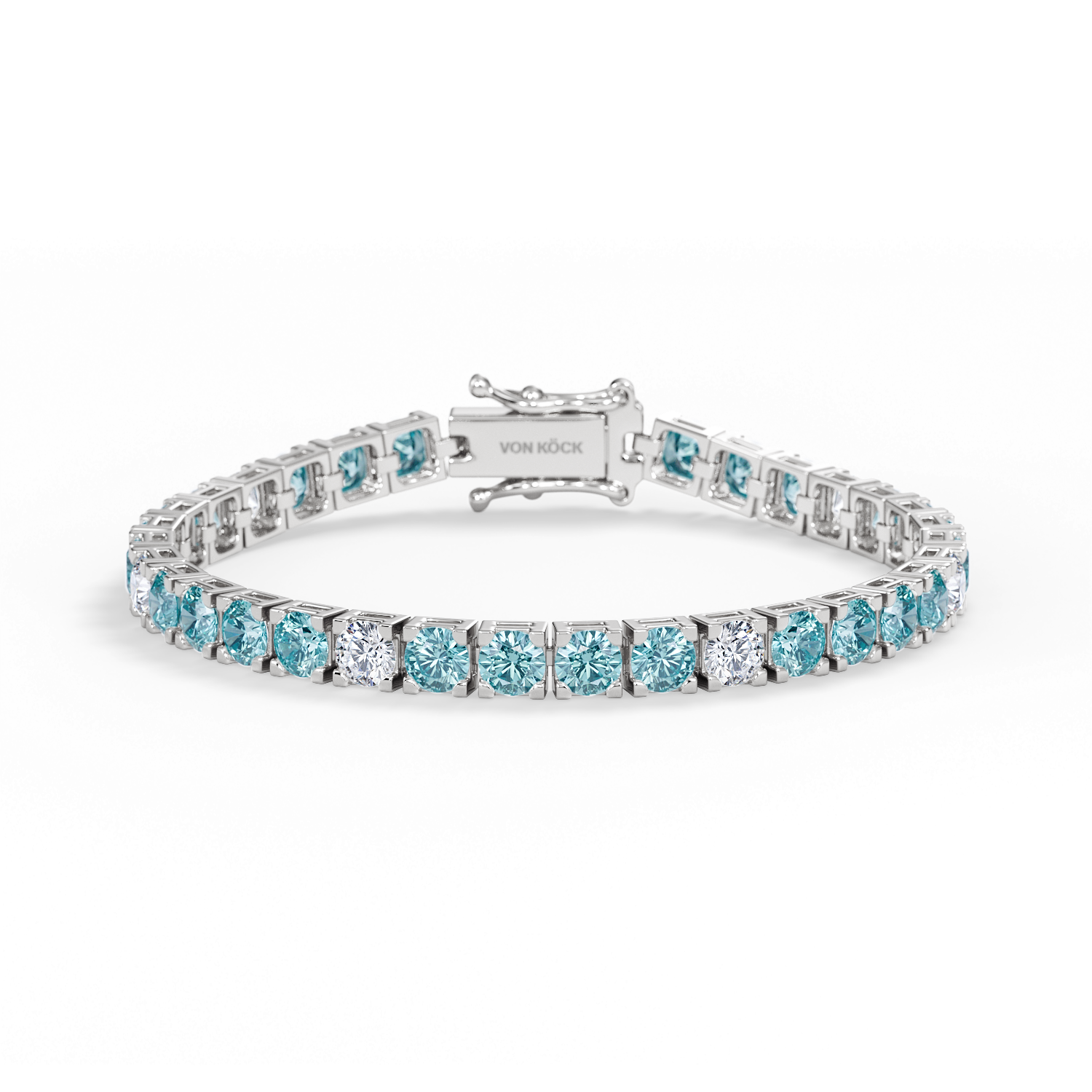 Paraiba-Diamant Armband Bianco